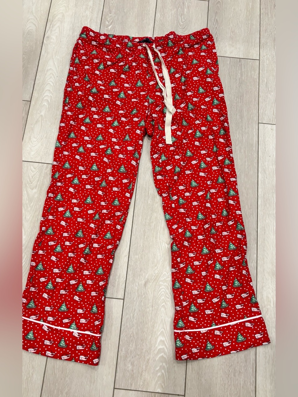 Vineyard Vines Red Holiday Tree Print Pajama Pants